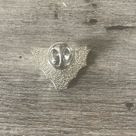 Austin Public Library Purple Book Bat Shaped Pin - Picture 2 of 4